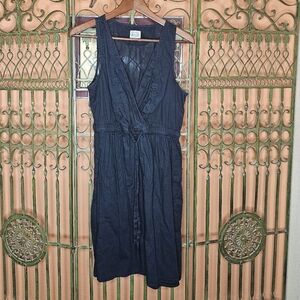 Converse Black Midi V Neck Dress Small